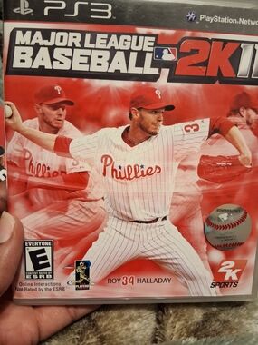 MLB Major League Baseball 2K11 PS3 - Red & White Phillies Cover (Roy Halladay)